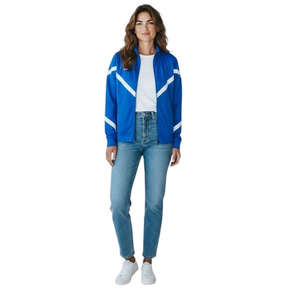 NIKE Blue & White  Athletic Jacket With Dri-fit Size S/M NEW - Picture 1 of 16